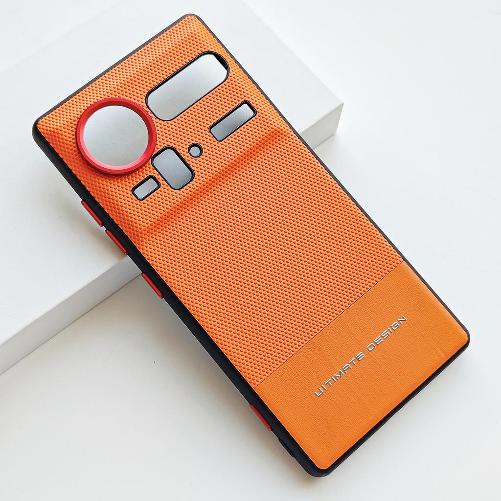 Для ZTE Nubia Z80 Z70 Z70S Ultra ПУ Кожа Дружелюбная к Коже Контрастные Цвета Клавиши Рамка для Камеры Защитная Задняя Панель Мягкий Чехол