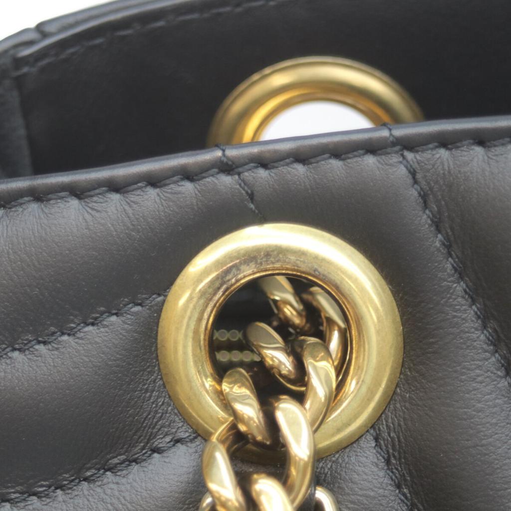 Louis Vuitton M51496 Черная телячья кожа Сумка-тоут с цепочкой 'Волна' Сумка-тоут черная б/у