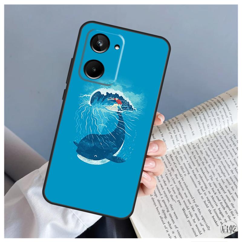 Blue Whale Case For Realme 12 11 10 9 Pro Plus GT5 GT Neo5 C21Y C25s C30 C31 C33 C35 C51 C53 C55 C67