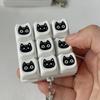 Crispy Rebound Voice Black Cat Keyboard Key Chain Glowing Clicker Fidgets Bag Charm  Student