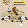 Модные женские сандалии на платформе, милые клоги DIY с собачкой, новая летняя обувь 2025 года, женские уличные пляжные шлепанцы, мягкие EVA, шлепанцы для девочек