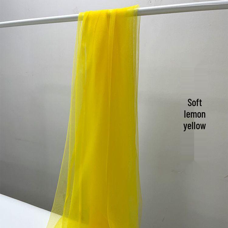 Лимонно-желтая марлевая ткань - Идеально для декора детского сада и фотофонов | Однотонная серия «Свежесть»