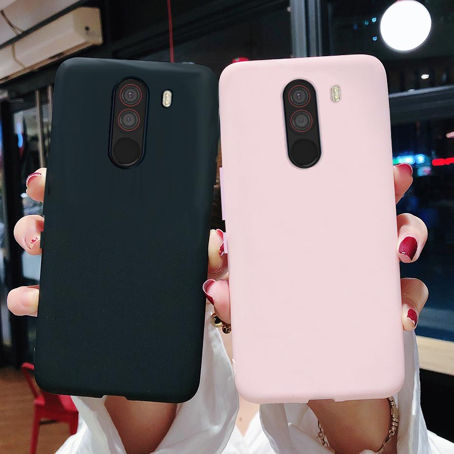 Чехол для Xiaomi Pocophone F1 Матовый frosted Конфетный цвет ТПУ Мягкая задняя крышка Для Xiaomi Pocophone F1 Poco Phone F1 Чехол 6.18 дюйма