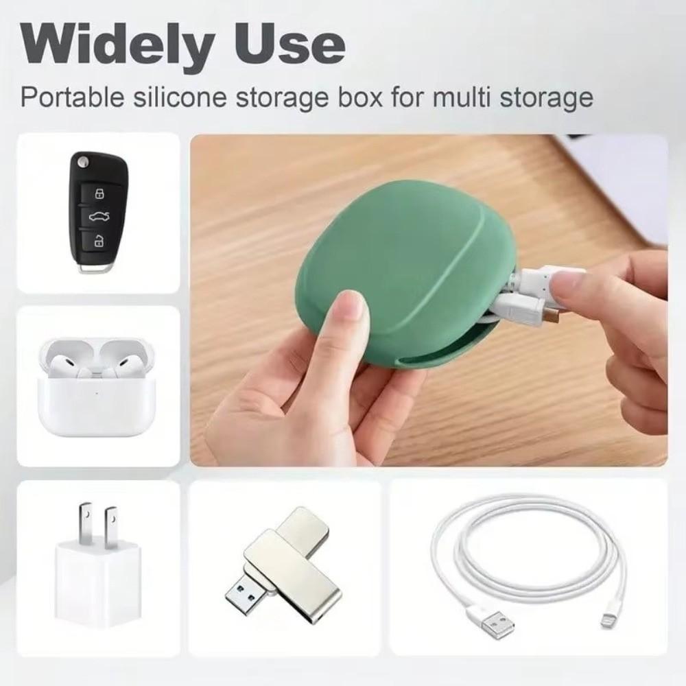 Новый силиконовый кейс для хранения наушников, USB-накопителей, портативных кабелей. Милый мини-бокс для ключей, органайзер для аксессуаров.