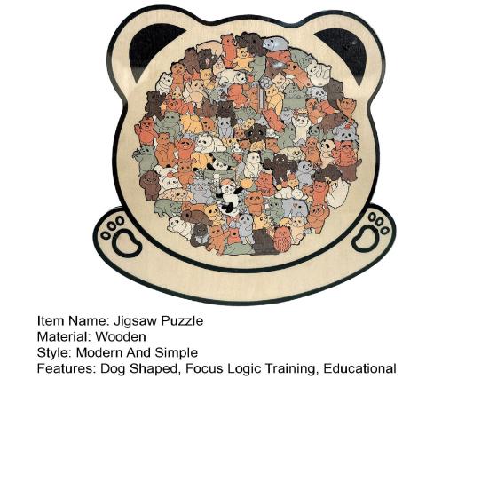 135 шт./набор Деревянный пазл в форме собаки Тренировка логики Деревянная головоломка с животными Игра Образовательная Сложная