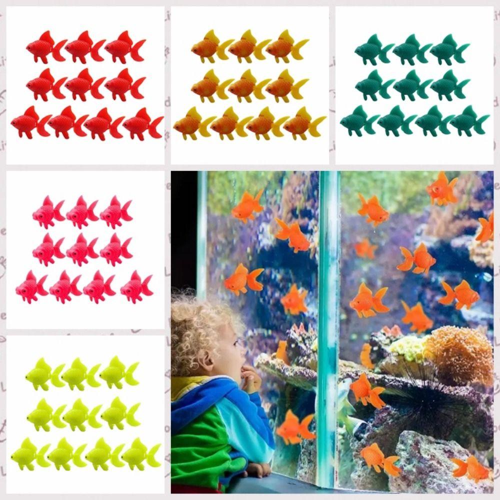 10pcs Simulation Realistic Goldfish Decorative Moving Goldfish Floating Goldfish Landscaping