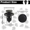 Universal 10mm Hole Size 50PCS Car Bumper Clips Nylon Rivet Fastener Fender for Honda & Acura Replace Push Rivet Mud Flap