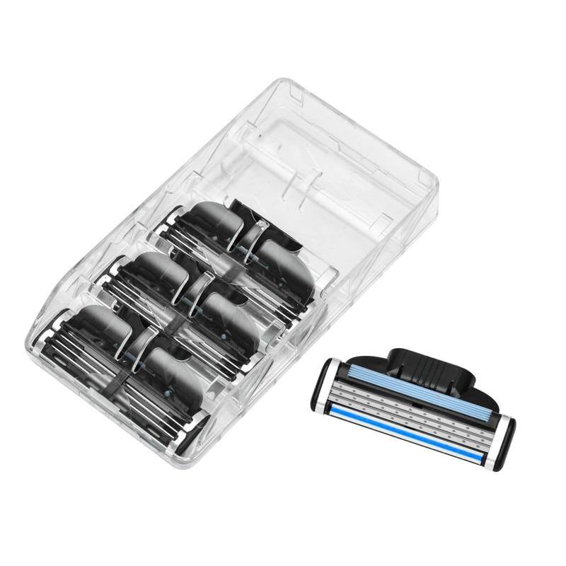 4pcs/lot High Quality Razor Blades Compatible for Gillettee Mache 3 Machine Shaving Razor Blade