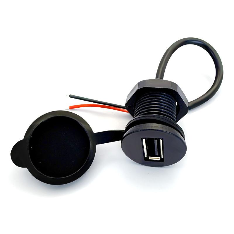 USB с винтом, гнездо, разъем для быстрой зарядки, адаптер для автомобиля, судна, мотоцикла, кабель-удлинитель для передачи данных