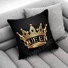 Чехол на декоративную подушку с буквами KING Queen Crown для 55x55см 30x30см 50x50см 45x45см 40x40см Квадратный чехол на подушку для стула