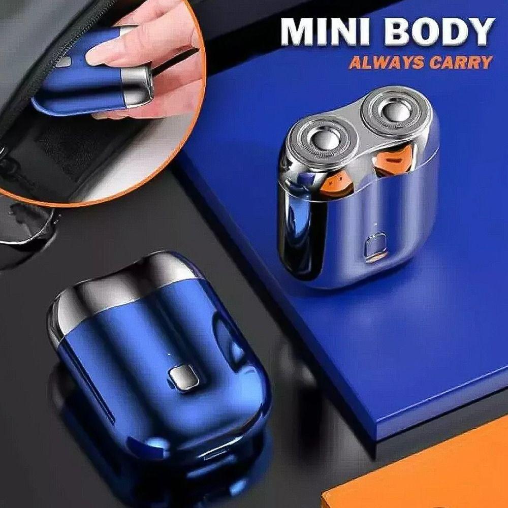 Double Head Electric Shaver Type-C Charging Men's Beard Trimmer Face Hair Remover Tool Travel Use