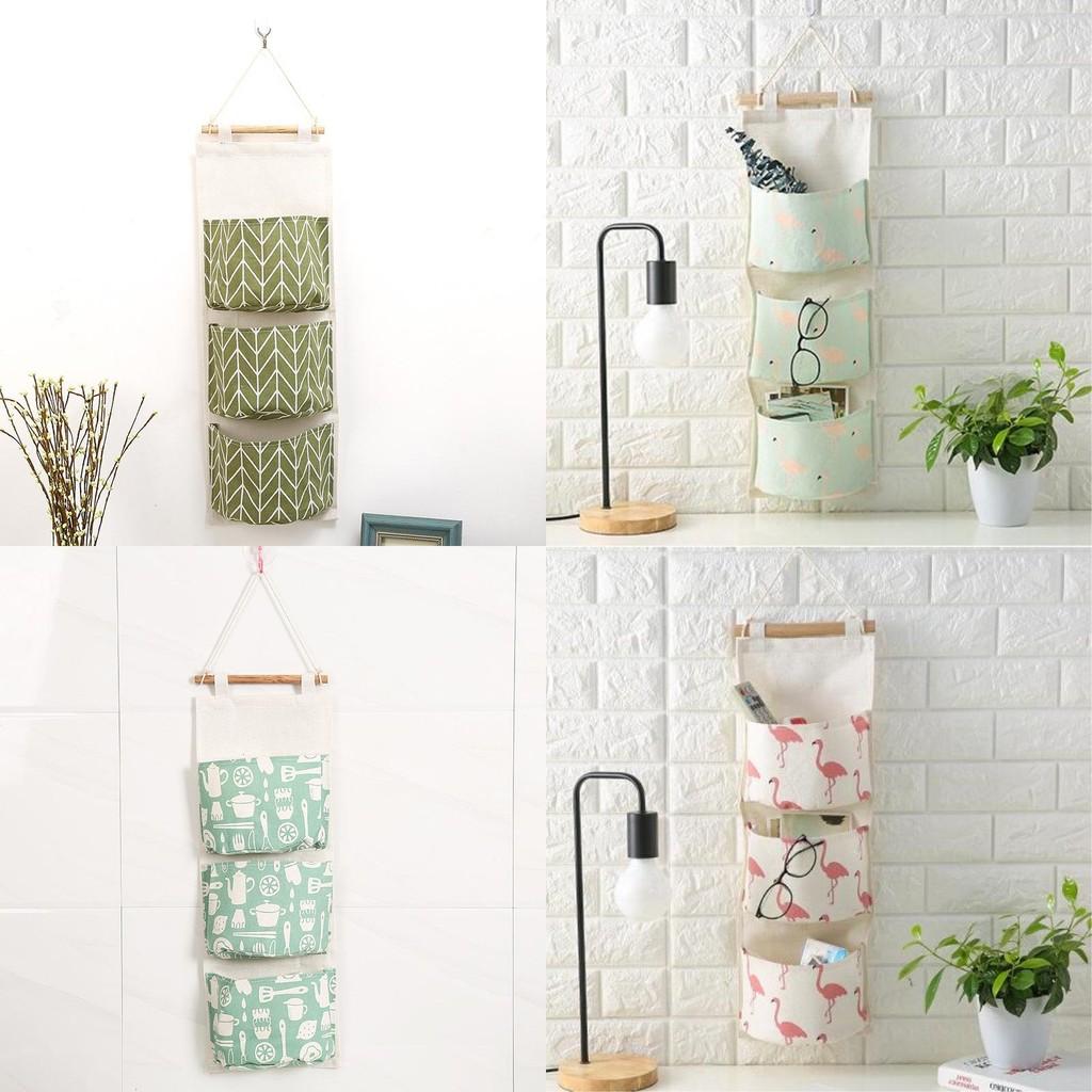 Многофункциональный настенный органайзер из хлопка и льна, крепится на дверь, экономит место в шкафу