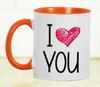 Inkdotpot Керамические кофейные кружки I Love You на 11 унций. Кофейные кружки отлично подходят для жениха, невесты, подарка на помолвку, холостяка и девичника.