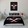 Pentagram Wings and Crossed Guns Bedding Duvet Cover Set Duvet Cover Pillowcases  (1*Duvet Cover 2*Pillowcases, without duvet insert)