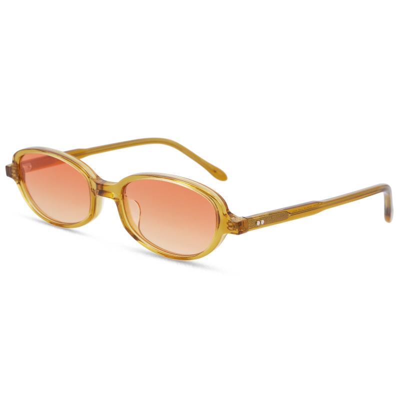 Высококачественные солнцезащитные очки Polygon Oval Acetate, женские ретро-очки в литературном стиле, дизайнерские очки UV400 для активного отдыха, мужские солнцезащитные очки