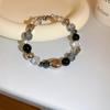 Элегантный браслет с двойным кольцом из жемчуга и нефрита: Шикарные и стильные украшения для женщин