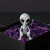 3D-печатная статуэтка инопланетянина, Научно-фантастическая скульптура инопланетянина на НЛО, Забавная сидящая фигурка инопланетянина, Креативное украшение для дома, офиса, рабочего стола, полки, рабочей станции, кофе