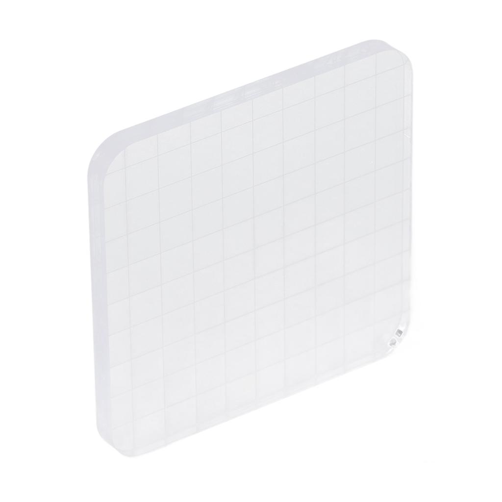 Акриловый блок 10x10 см безопасный круглый уголок прозрачный многоразовый высокочистые штампы для блокнота