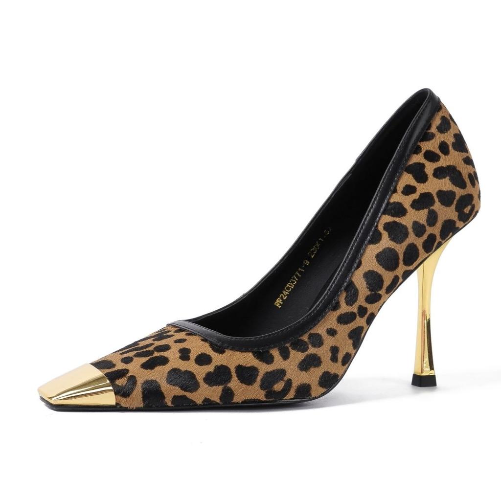 Туфли-лодочки на высоком каблуке с леопардовым принтом, женская обувь, квадратный носок, стилетто, женские туфли-лодочки, быстрая доставка, тренд 2025, 39, оптом со скидкой, обувь