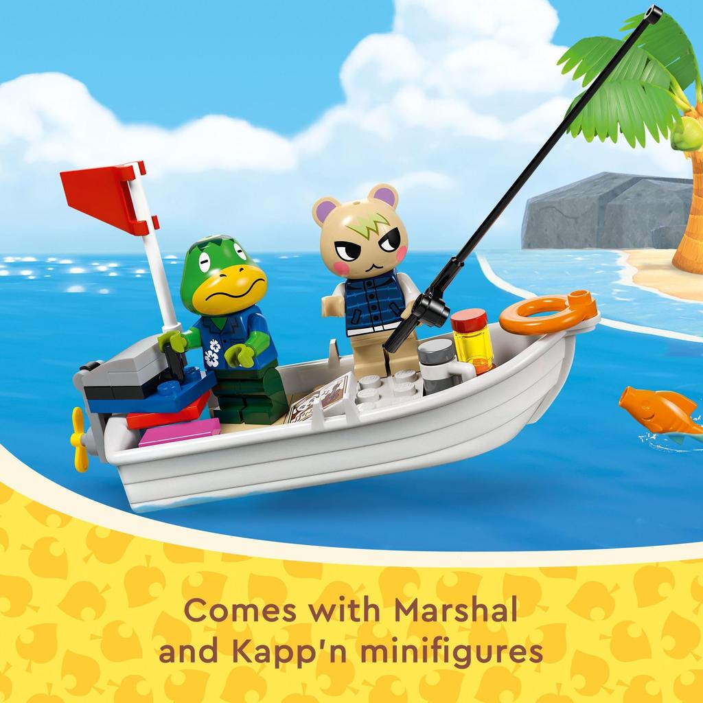 LEGO Animal Crossing Capun Island Boat Tour Buildable Video Game Toy for Kids Includes 2 Marshall and Capun Series Minifigures Animal Crossing Toys