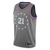 Джерси City Edition Swingman Эмбиида Серое Мужское AJ4636-064