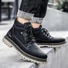Men's Retro Casual Leather Men's Boots Vintage Lace Up Ankle Boot Cowboy Boots Combat Boots Outdoors Tooling Anti-slip Wearable