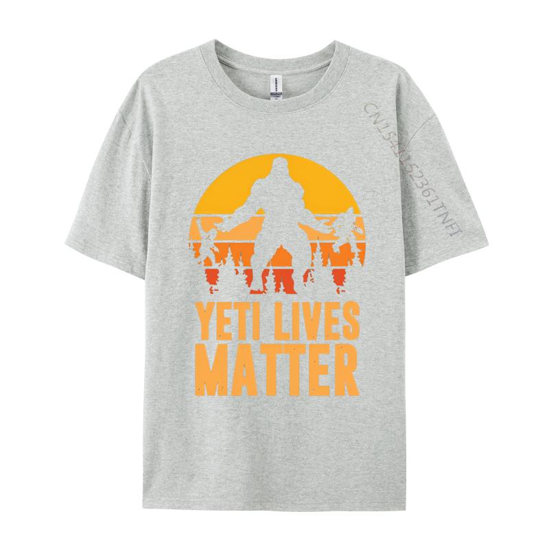 Yeti Lives Matter Bigfoot Sasquatch T Shirts Men Streetwear T Shirts Oversized Tee Tops Kawaii Clothes