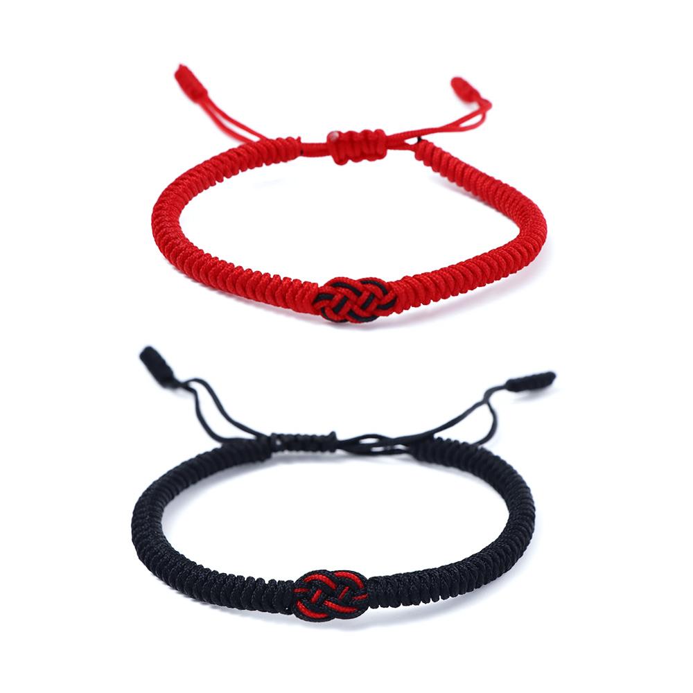 Удачные буддийские тибетские подарки для влюбленных китайские узлы браслет из красной веревки на запястье