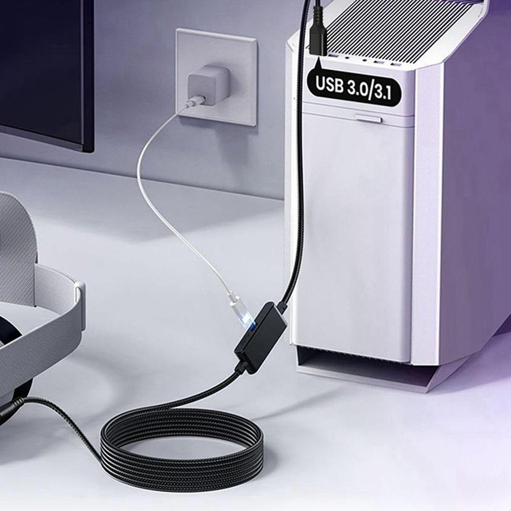 Кабель VR Link с зарядкой 16,4 фута USB3.0 5 Гбит/с Передача Высокоскоростной кабель для передачи данных для VR-гарнитуры ПК