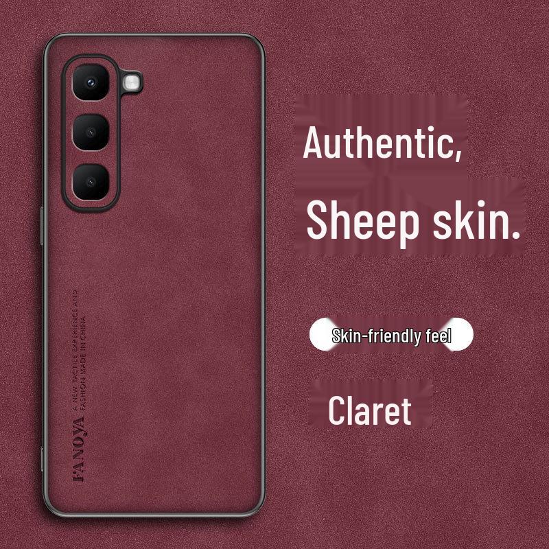 Однотонный чехол из натуральной кожи для Infinix Hot70 - Защитный чехол в деловом стиле