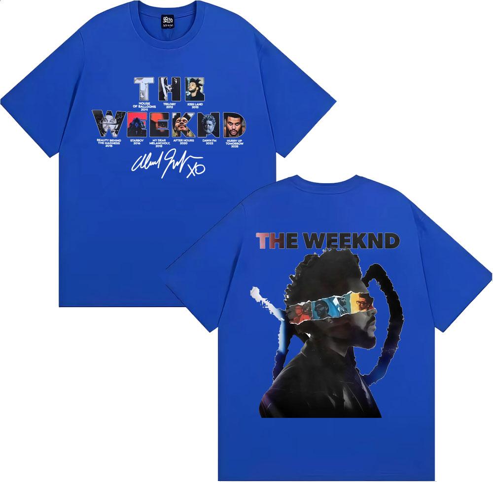The Weeknd After Hours Til Dawn Европейский тур 2026 Футболки Унисекс Одежда Мода Хип-хоп Стиль Футболка Оверсайз Хлопковая Футболка