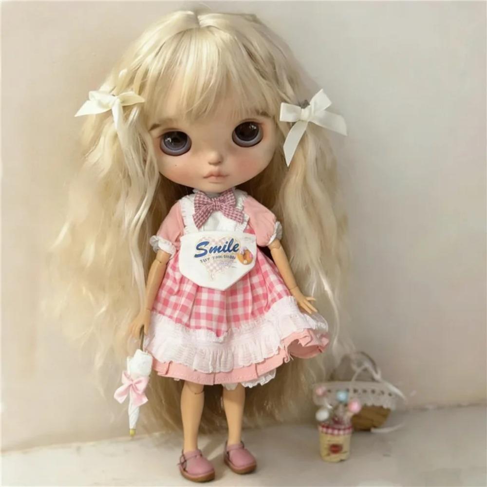 Для кук Blythe Зимний Цветочный Пальто Наряд Одежда Платье Принцессы Юбка Кружево Горничная Фастфуд M Одежда OB24 OB22 1/6 Аксессуары
