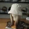 Женская клетчатая шляпа-ведро с загнутыми краями, летняя, новая, с бантом, большой карниз, солнцезащитная шляпа, маленькая шляпа-тазик
