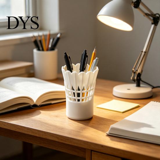 Student Desk Accessories 3D Printed Badminton Shaped Pen Holder, Creative Organizer, Aesthetic Storage Container, Small Minimalist Stationery