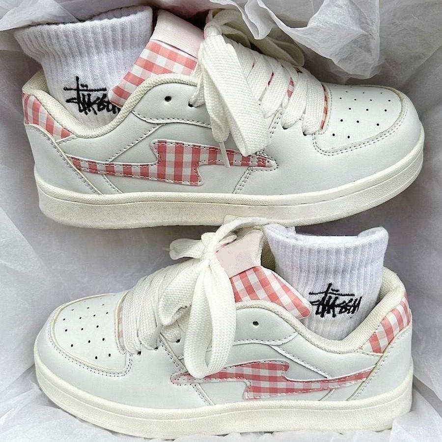 Весна и осень новая повседневная обувь для хлеба женская платформа нишевая универсальная обувь для доски ins дышащая