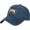 Labrador Retriever Dog Silhouette Washed Cotton Baseball Cap Casual Adjustable Dad Hat