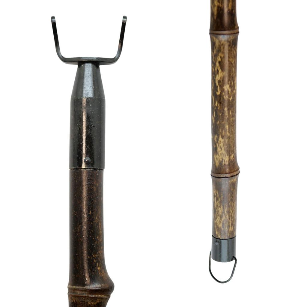 Металлические изделия Фукуи Для подвешивания и опускания подвесных свитков, находящихся вне досяга Вырез для стрелы 1000 мм Черный бамбук 7005