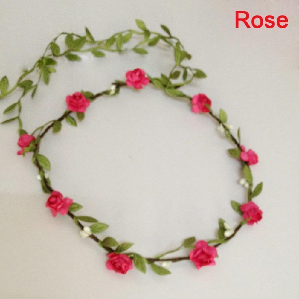 Adjustable Bride Flower Bohemian Garland Bridesmaid Headdress Headbands