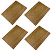 Osaka Choseido Obon Wooden Yamanaka Wood Original Set of Placemats, Lacquer, 43cm, Grain, Lacquered, Handmade, (Brown, 4)