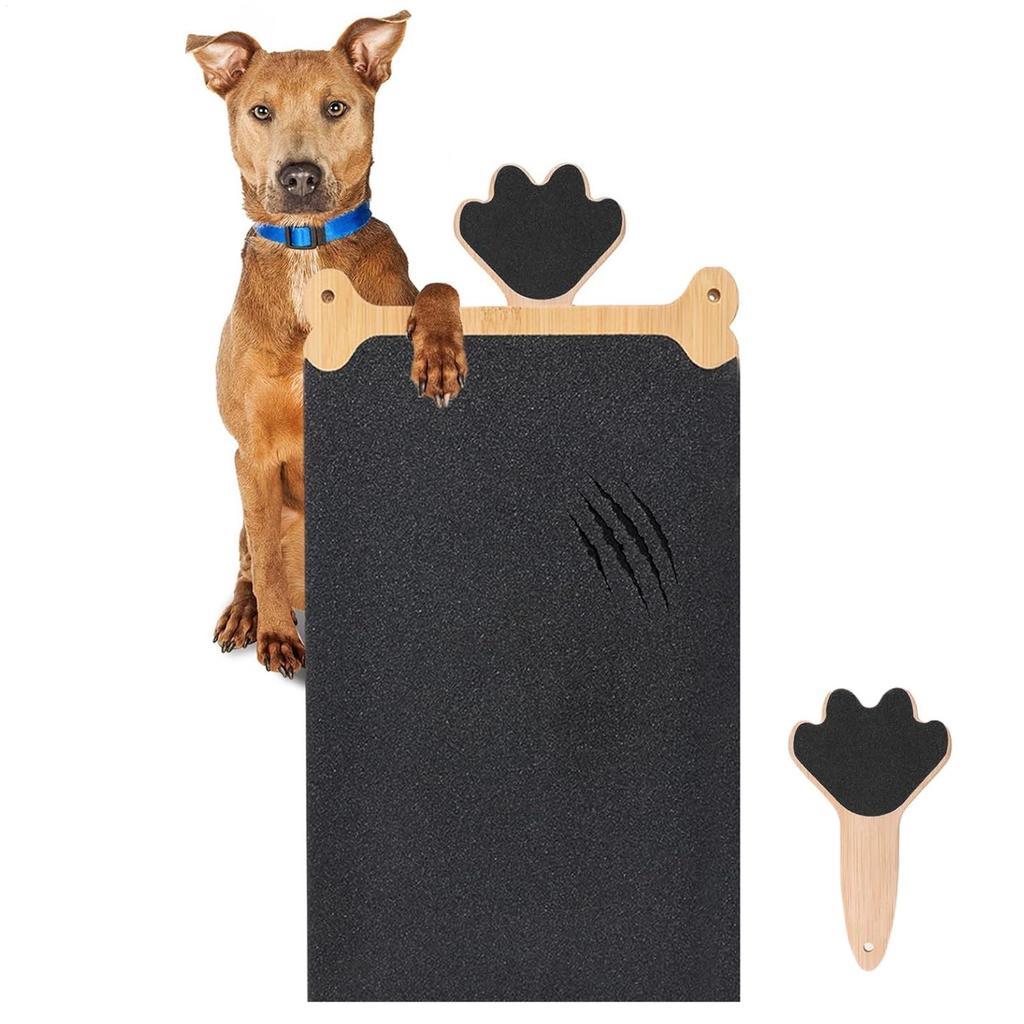 Dog Double-sided Nail Care Tool Wooden Dogs Nail Scratcher Board Interactive Puppy Scratcher Dog Claw Trimming Board