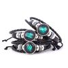 2025 Fashion Jewelry 12 Constellations Leather Braided Bracelet for Man Woman