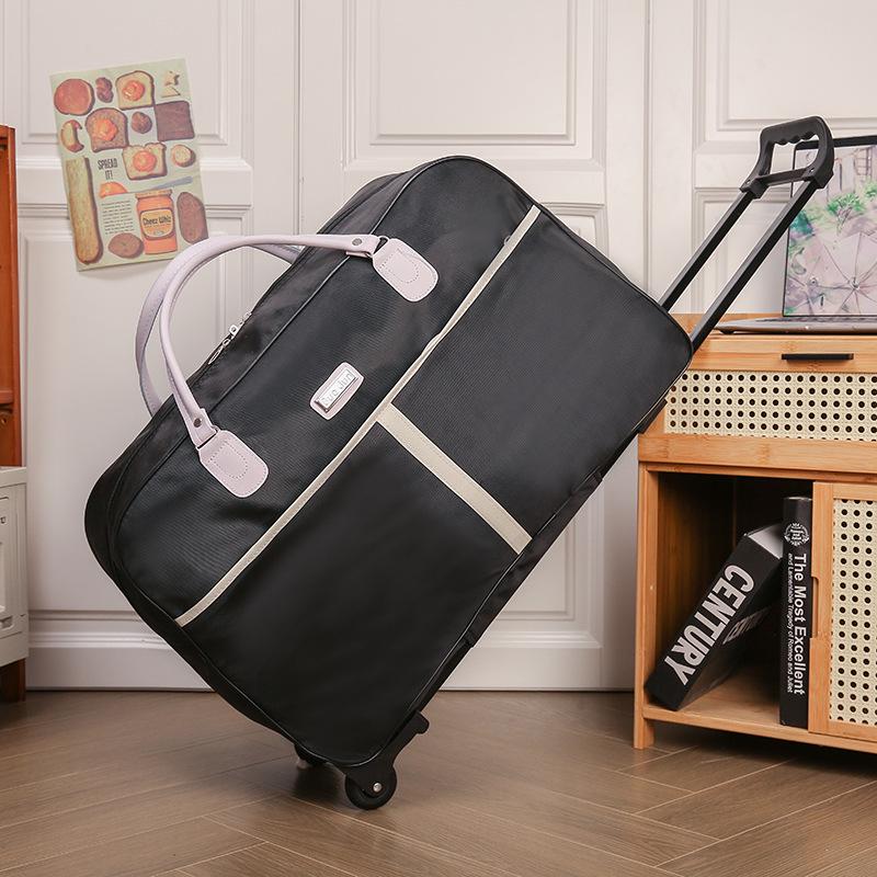 Большая дорожная сумка-тележка в корейском стиле - Легкая, складная ручная кладь для женщин, мужчин и студентов