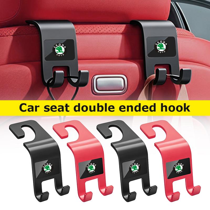 VIJT4 For Skoda Car Seat Back Hook Mobile Phone Bracket Handbag Hanger Interior Accessories Fabia Kamiq Superb Scala Enyaq-iV MK3