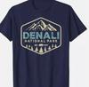 Ретро Горы Национального парка Денали Природа Винтаж Походная Футболка
