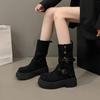 Thick-soled Boots Women's 2025 New Autumn and Winter But Knee Suede Boots Women's Thin Tall Knight Boots