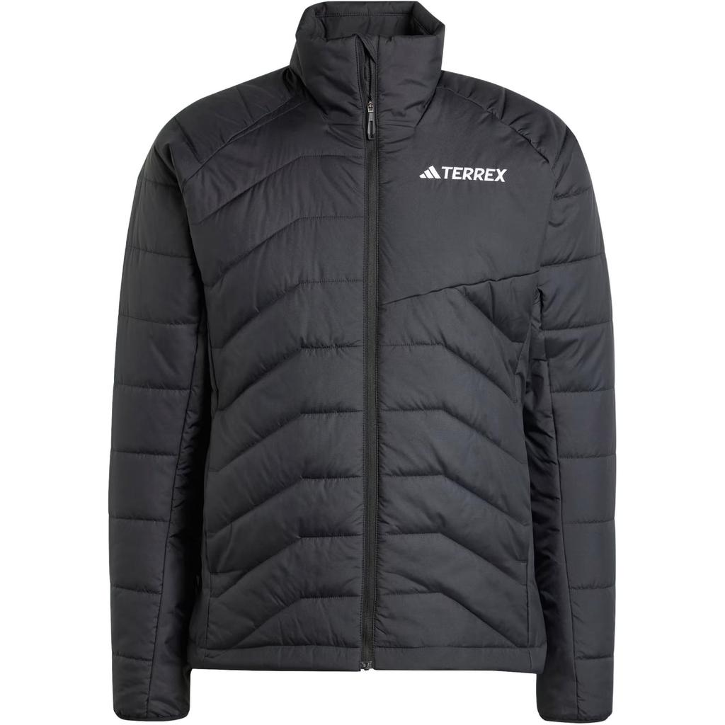 adidas FW24 Многосерийная однотонная удобная куртка на молнии со стойкой, водонепроницаемая, с длинным рукавом, мужская куртка, черная, IM7689