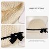 Hand-Knitted Bucket Hat 3D Bow Crochet Beanie Hat Elegant Knitted Basin Hat