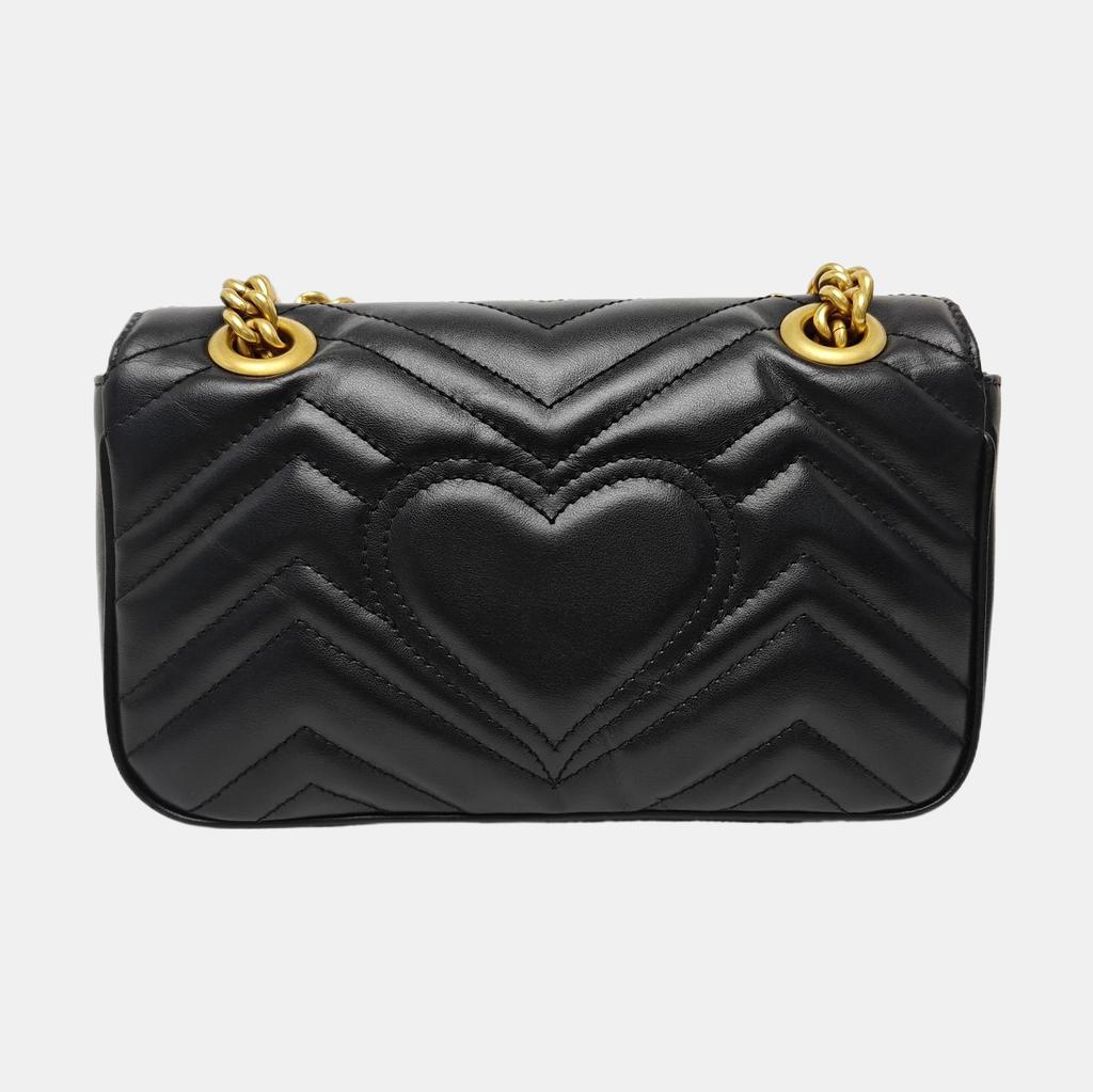 [Pre-Owned] Gucci GG Marmont Matelassé Mini Bag 'Black' - Very Good #2EO132