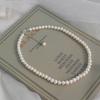 Natural Freshwater Pearl Chokers Necklace 925 Sterling Silver Jewelry for Women 2021 Gift New Fashion