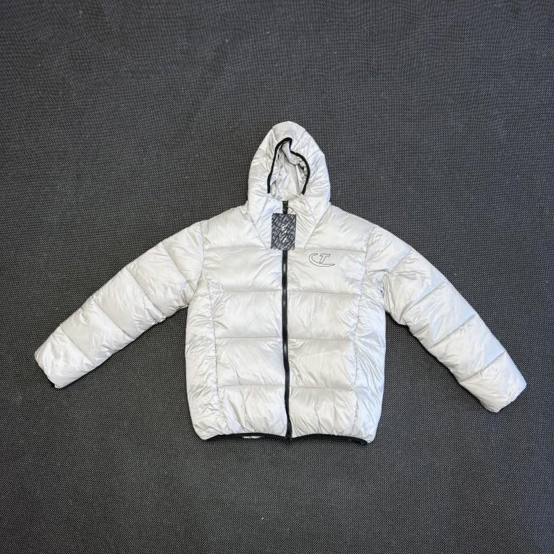 Trapstar Winter Back Embroidered Hooded Puffer Jacket Loose Hip Hop Streetwear Men
